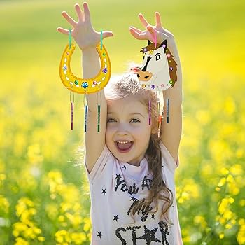 Amazon.co.jp: 16個パック 蹄鉄 木製ぬりえアクティビティ 子供用 馬の